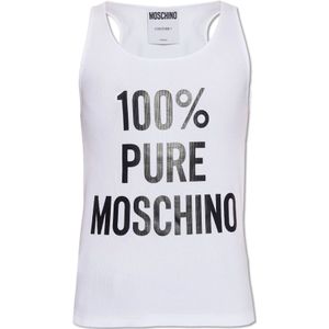 Moschino, Heren, Tops, Wit, Maat: L Katoen,