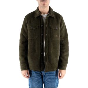 MC2 Saint Barth, Heren, Jassen, Groen, Maat: M Corduroy,