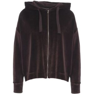 Majestic Filatures, Dames, Sweatshirts & Hoodies, Bruin, Maat: M Velours,