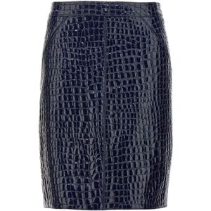 Tom Ford, Dames, Rokken, Blauw, Maat: S Leer,