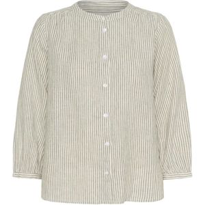 Part Two - Vetiver Stripe - Blouse - Beige - 100% Linnen