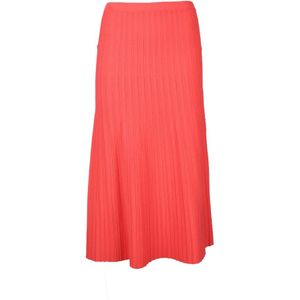 Elisabetta Franchi, Dames, Rokken, Oranje, Maat: M Viscose,