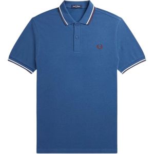 Fred Perry, Heren, Tops, Blauw, Maat: M Katoen,