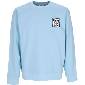Obey, Heren, Sweatshirts & Hoodies, Blauw, Maat: XL Katoen,