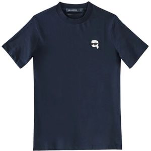 Karl Lagerfeld, Heren, Tops, Blauw, Maat: S Katoen,