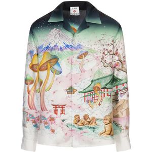 Casablanca, Heren, Overhemden, Veelkleurig, Maat: XL Zijde,