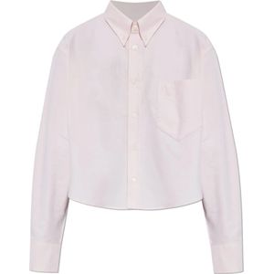 Ami Paris, Dames, Blouses & Shirts, Roze, Maat: S Katoen,