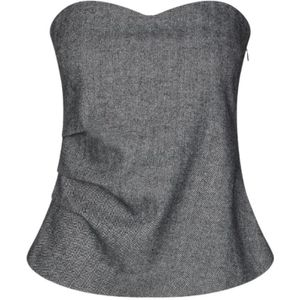 Second Female, Dames, Tops, Grijs, Maat: S