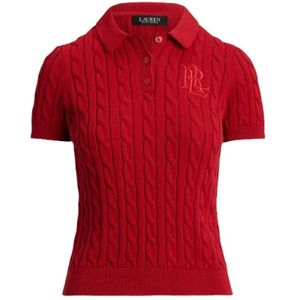 Ralph Lauren, Dames, Truien, Rood, Maat: M Katoen,