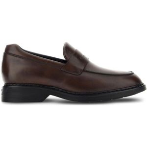 Hogan Heren Crosta Loafers: Stijlvol en Comfortabel , Brown , Heren , Maat: 43 EU