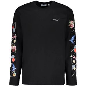 Off White, Heren, Tops, Zwart, Maat: XL Katoen,