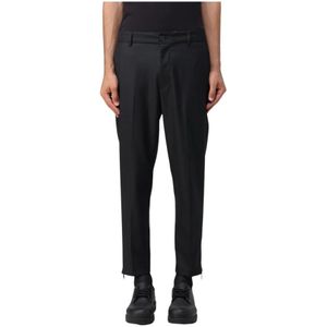 Versace Jeans Couture, Heren, Broeken, Zwart, Maat: XS Poliester,