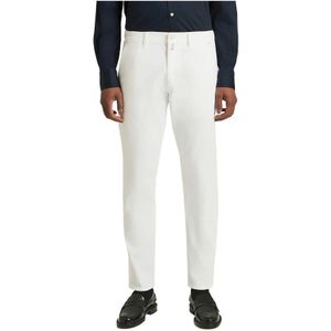 Kiton, Heren, Broeken, Wit, Maat: W32 Katoen,