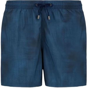 Canali, Heren, Badkleding, Blauw, Maat: S Poliester,