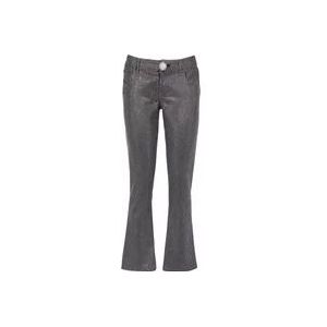 Balmain Bootcut jeans met strass steentjes , Gray , Dames , Maat: 2XS