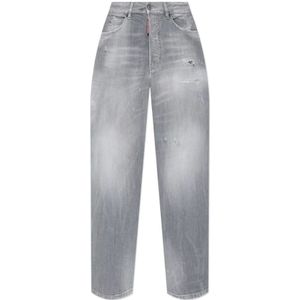 Dsquared2, Dames, Jeans, Grijs, Maat: 2XS Denim,