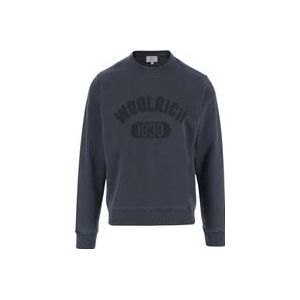 Woolrich Gezellige Wollen Blend Winterjas , Blue , Heren , Maat: XL