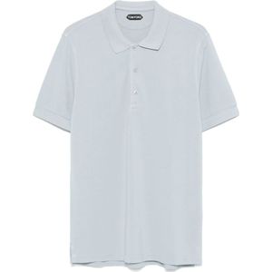 Tom Ford, Heren, Tops, Blauw, Maat: 4XL Katoen,