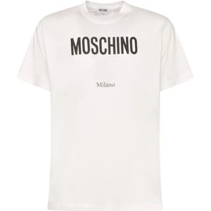 Moschino, Heren, Tops, Wit, Maat: S