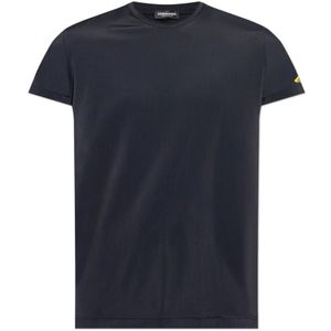 Dsquared2, Heren, Tops, Zwart, Maat: S