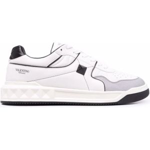Valentino Garavani - Open Sneaker Pyramid Detail - Wit - Lage Schoen