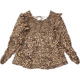 Munthe Blouse 'CRISP'  camel / bruin / zwart