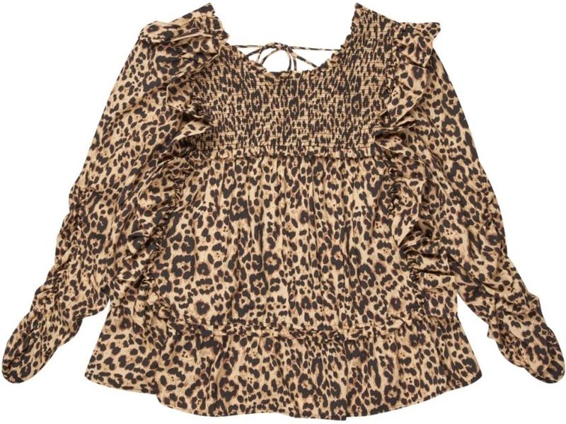 Munthe Blouse 'CRISP'  camel / bruin / zwart