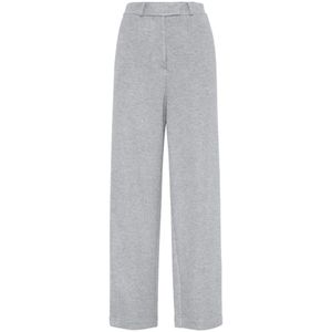 Brunello Cucinelli, Dames, Broeken, Grijs, Maat: M
