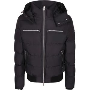 Moose Knuckles, Heren, Jassen, Zwart, Maat: M Leer,