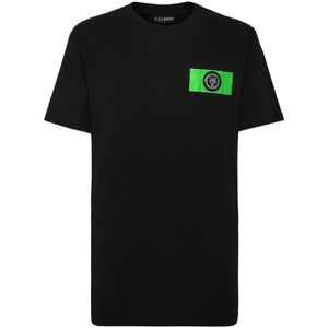 Plein Sport, Heren, Tops, Zwart, Maat: XS