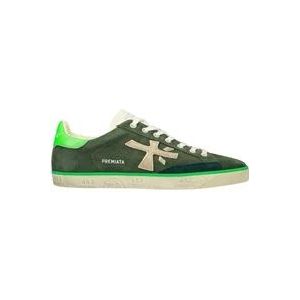 Premiata Groene Suede Street Sneakers Steven 6644 , Green , Heren , Maat: 42 EU