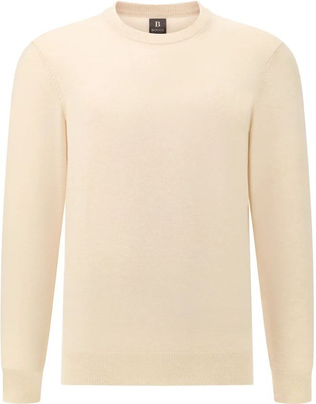 Boggi Milano - Cashmere Blend Crew Neck - Trui - Beige