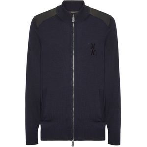 Billionaire, Heren, Sweatshirts & Hoodies, Blauw, Maat: M Zijde,