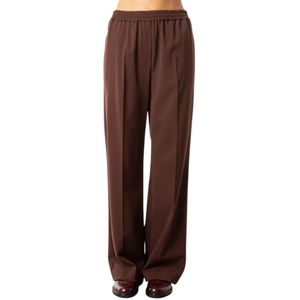 Weekend Max Mara, Dames, Broeken, Bruin, Maat: XS Wol,