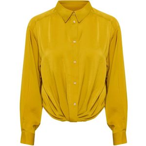 InWear, Dames, Blouses & Shirts, Geel, Maat: S Poliester,