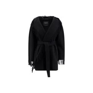 Balenciaga Belted Coats , Black , Dames , Maat: S