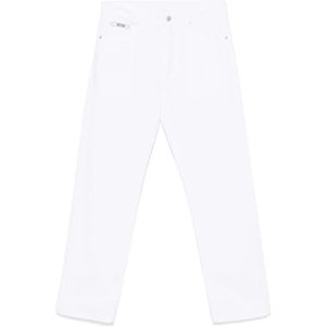 Moschino, Heren, Broeken, Wit, Maat: M