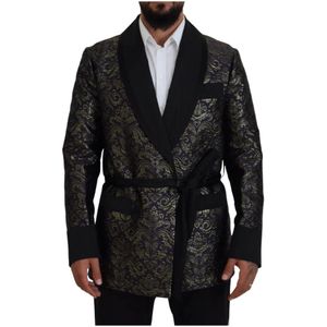 Dolce & Gabbana - Luxe Gouden Jacquard Kimono Jas - Veelkleurig - Heren