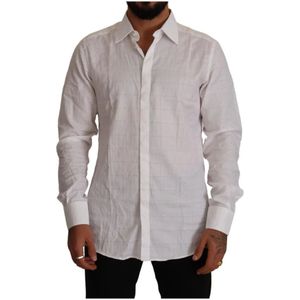 Dolce & Gabbana - TSH7667 - Overhemd - Wit - 100% Katoen - Lange Mouwen