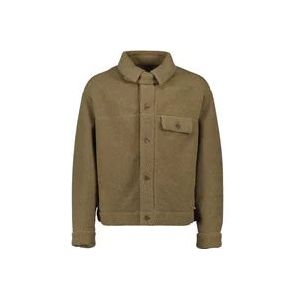 Burberry Klassiek Fleece Overhemd , Brown , Heren , Maat: S