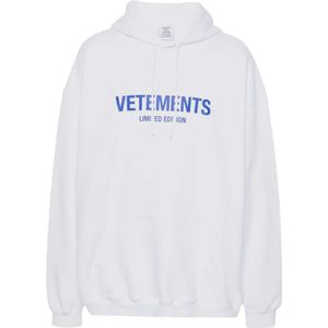 Vetements, Heren, Sweatshirts & Hoodies, Wit, Maat: S Katoen,