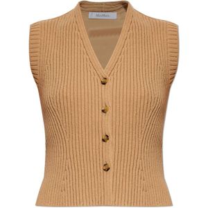 Max Mara, Dames, Jassen, Beige, Maat: M Wol,