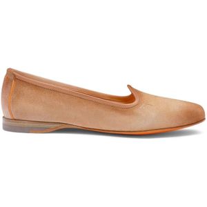 Santoni Klassieke Leren Loafers , Beige , Dames , Maat: 39 EU