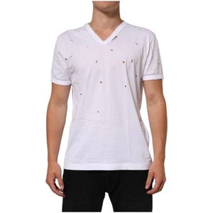 Dolce & Gabbana, Heren, Tops, Wit, Maat: M Katoen,