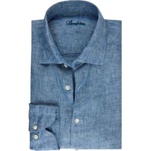 Stenströms, Heren, Overhemden, Blauw, Maat: M Linnen,