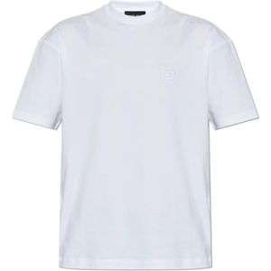 Giorgio Armani, Heren, Tops, Wit, Maat: M Katoen,