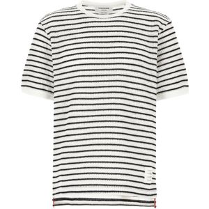 Thom Browne, Heren, Tops, Blauw, Maat: L Katoen,