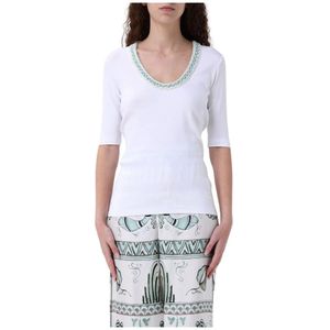 Fabiana Filippi, Dames, Tops, Wit, Maat: 2XS Katoen,