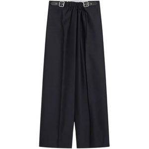 Loewe, Dames, Broeken, Blauw, Maat: S Zijde,