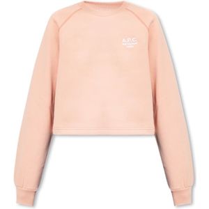A.p.c., Dames, Sweatshirts & Hoodies, Roze, Maat: S Katoen,